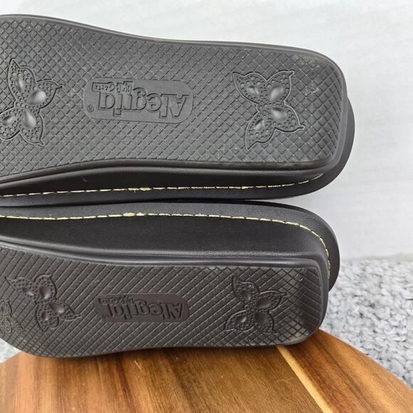 Alegria Fiona Cork Pattern Patent Leather Casual Comfort Slide Sandals Womens 38 - Picture 11 of 13